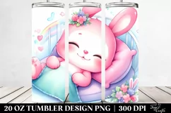 Colorful Pinkish Baby Rabbit 20 Oz Tumbler Product Image 2