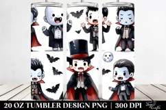 Funny Vampire Haloween Clipart 20 Oz Tumbler Product Image 2