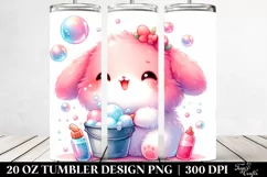 20 Oz Tumbler Sublimation | Vibrant Cute Pink-ish Smiling Product Image 2