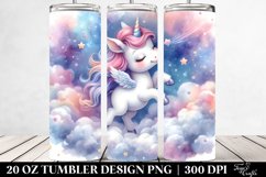 Cute Baby Unicorn Nebula Watercolor | 20 Oz Tumbler Product Image 2