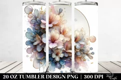 Abstract Rhododendron Watercolor, Transparent 20 Oz Tumbler Product Image 2