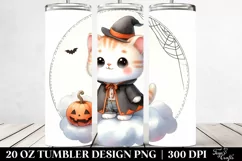 Cute Kitten in Halloween Costume PNG Product Image 2