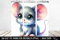 Cute Baby Mouse Drawing | 20 oz Tumbler Product Image 2