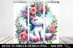 Sitting Baby Unicorn Tumbler Product Image 2