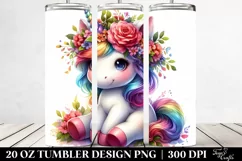 Sitting Baby Unicorn Tumbler Product Image 2