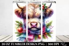 Cute Angry Baby Highland Cow Clipart Product Image 2