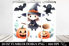 Funny Witch Haloween Clipart 20 Oz Tumbler Product Image 2