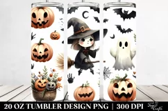 Funny Witch Halloween Clipart 20 Oz Tumbler Product Image 2