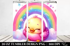 Smiling Cute Baby Duck Rainbow | 20 Oz Tumbler Product Image 2