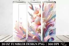 Abstract Pastel Gladiolus | 20 oz Tumbler Product Image 2