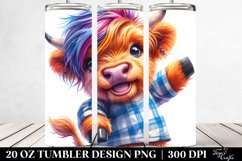 Highlandcow Dancing with Cool Haircut, Transparent 20 Oz Product Image 2