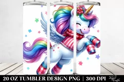 Vibrant Cute Unicorn 20 oz Tumbler Product Image 2