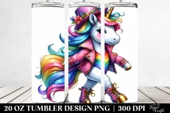 Dancing Unicorn Floral Wreath Tumbler Product Image 2