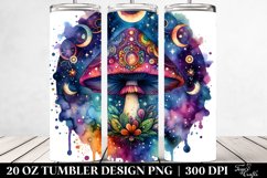 Watercolor Magical Celestial Mushroom Clipart Product Image 2