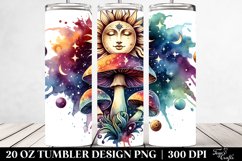 Vibrant Magical Mushroom Clipart, Transparent 20 Oz Tumbler Product Image 2