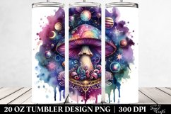 Watercolor Magical Celestial Mushroom Clipart Product Image 2