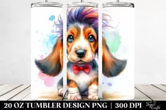Expressive Baby Basset Hound | 20 oz Tumbler Product Image 2