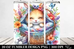 Vibrant Cute Baby Rabbit Cuddling | 20 Oz Tumbler Product Image 2