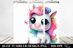 Funny Unicorn Drawing | 20 oz Tumbler Product Image 2