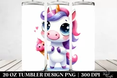 Funny Unicorn Drawing | 20 oz Tumbler Product Image 2