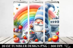 Cooking Rainbow Gnome | 20 oz Tumbler Product Image 2