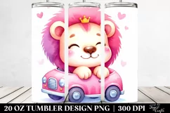 Cute Lion Flowers Tumbler Product Image 2