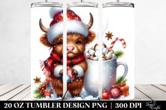 Hot Cocoa Highland Cow PNG Product Image 2