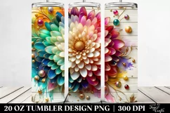Colorful Chrysanthemum Tumbler Product Image 2