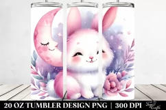 Smiling Cute Baby Bunny Moon | 20 Oz Tumbler Product Image 2