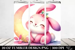 Smiling Cute Baby Bunny Moon | 20 Oz Tumbler Product Image 2