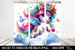 Jumping Funny Unicorn Tumbler Product Image 2