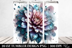 Glossy Dahlia Flowers Tumbler Product Image 2