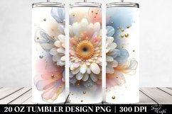 Shiny Gerbera Clipart, Transparent 20 Oz Tumbler Product Image 2