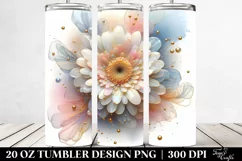 Shiny Gerbera Clipart, Transparent 20 Oz Tumbler Product Image 2