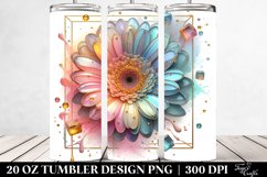 Shiny Gerbera Clipart, Transparent 20 Oz Tumbler Product Image 2