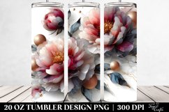 Glossy Peonies Watercolor | 20 Oz Tumbler Product Image 2