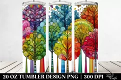 Colorful Rainbow Trees | 20 Oz Tumbler Product Image 2