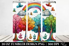 Colorful Rainbow Trees | 20 Oz Tumbler Product Image 2
