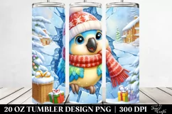 Cute Baby Macaw in Winter Wonderland Product Image 2