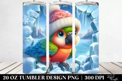 Cute Baby Macaw in Winter Wonderland Product Image 2