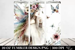 Whimsical White Boho Fairy | 20 oz Tumbler Product Image 2