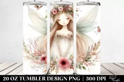 Whimsical White Boho Fairy | 20 oz Tumbler Product Image 2