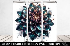 Glossy Dahlia Flowers Tumbler Product Image 2