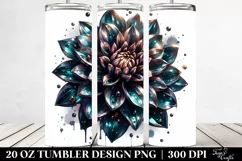 Glossy Dahlia Flowers Tumbler Product Image 2