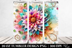 Dahlia on Wooden Background | 20 Oz Tumbler Product Image 2