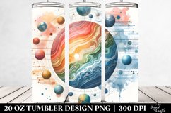 Colorful Vintage Planet Watercolor | 20 Oz Tumbler Product Image 2