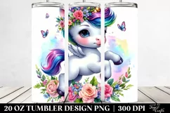 Jumping Baby Unicorn, Transparent PNG Product Image 2
