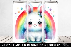 Boho Bunny Flowers Tumbler Product Image 2