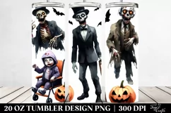 Simple Funny Halloween Clipart 20 Oz Tumbler Product Image 2