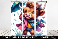 Cool Dancing Baby Highlandcow | 20 oz Tumbler Product Image 2